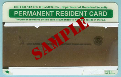 Example Greencard: Back